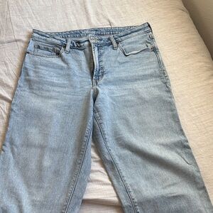 Old Navy Women’s High Rise Light Blue OG Loose Straight Leg Jeans Size 12